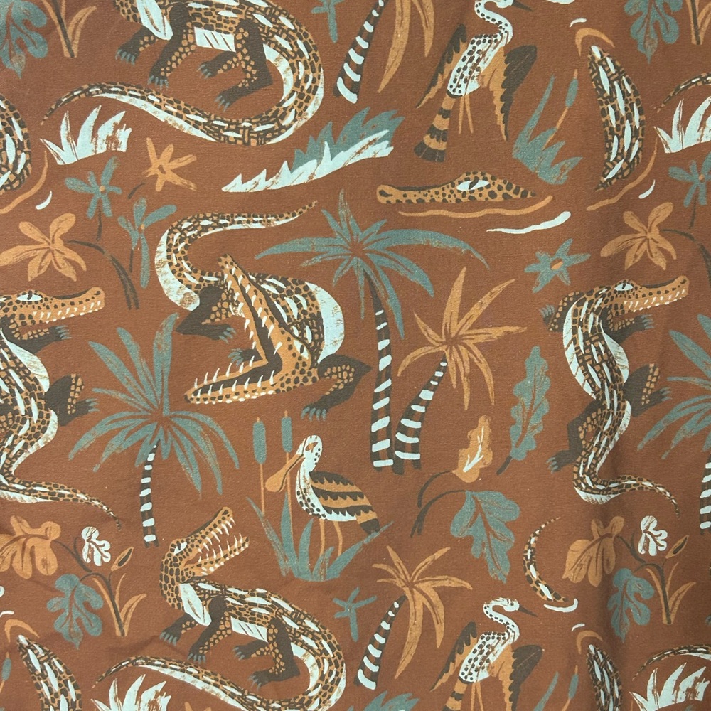 Howler Brothers Shirt Mens XL Alligator Palm Tree Mansfield All Over Print Vaca - Picture 7 of 7